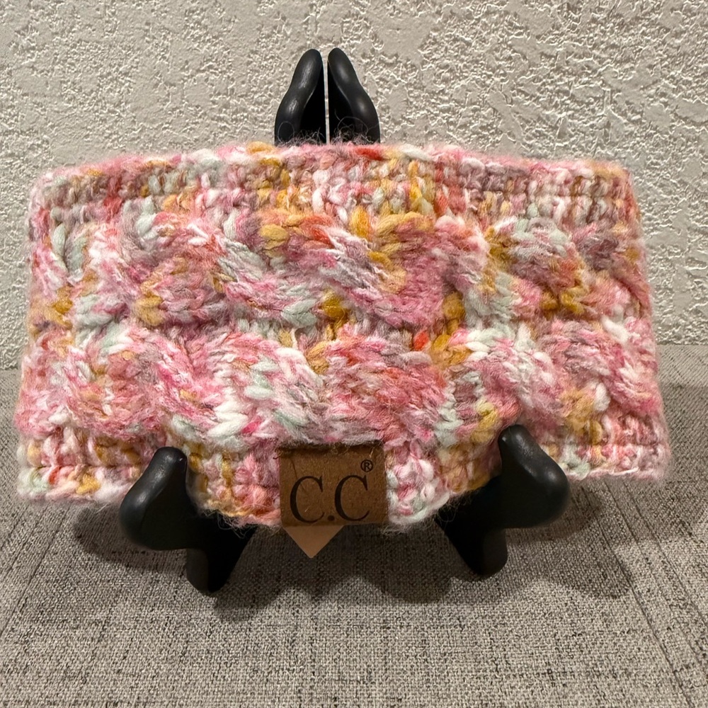 CC CABLE-KNIT FLEECE LINED HEAD WRAP - WOMEN'S WINTER EAR WARMER NWT - Picture 3 of 5